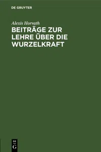 Beiträge zur Lehre über die Wurzelkraft_cover