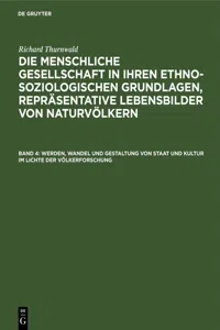 Werden, Wandel und Gestaltung von Staat und Kultur im Lichte der Völkerforschung_cover