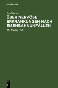 Über nervöse Erkrankungen nach Eisenbahnunfällen_cover