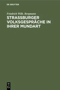 Strassburger Volksgespräche in ihrer Mundart_cover