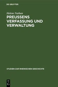 Preussens Verfassung und Verwaltung_cover