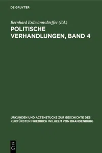 Politische Verhandlungen, Band 4_cover