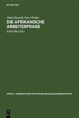 Die afrikanische Arbeiterfrage