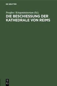 Die Beschießung der Kathedrale von Reims_cover