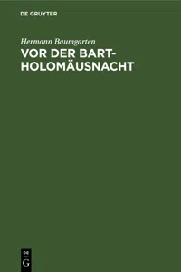 Vor der Bartholomäusnacht_cover