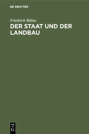 Der Staat und der Landbau