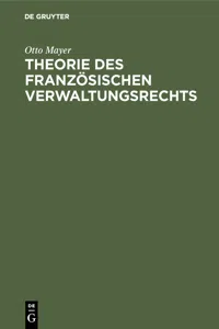 Theorie des französischen Verwaltungsrechts_cover