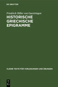 Historische griechische Epigramme_cover