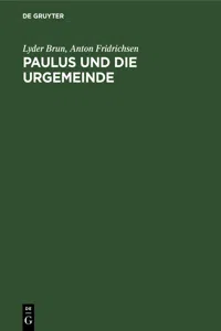 Paulus und die Urgemeinde_cover