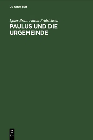 Paulus und die Urgemeinde