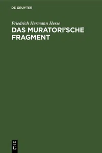 Das Muratori'sche Fragment_cover