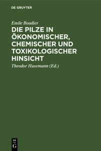 Die Pilze in ökonomischer, chemischer und toxikologischer Hinsicht_cover