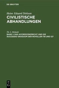 Das Accrescenzrecht und die successio graduum der Novellen 118 und 127_cover