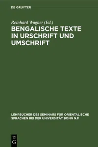 Bengalische Texte in Urschrift und Umschrift_cover