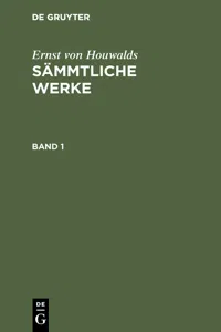 Ernst von Houwalds: Sämmtliche Werke. Band 1_cover