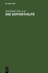 Die Soforthilfe_cover