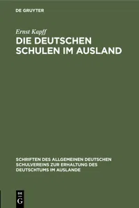 Die deutschen Schulen im Ausland_cover