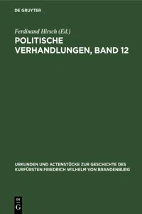 Politische Verhandlungen, Band 12_cover