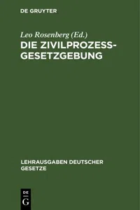 Die Zivilprozessgesetzgebung_cover