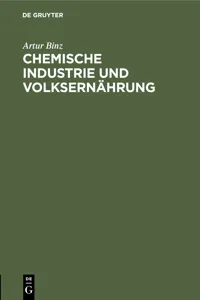 Chemische Industrie und Volksernährung_cover