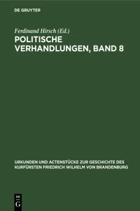 Politische Verhandlungen, Band 8_cover