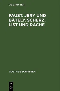 [Faust. Jern und Bäteln. Scherz, List und Rache]_cover