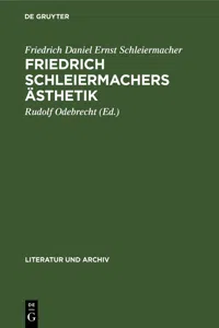 Friedrich Schleiermachers Ästhetik_cover