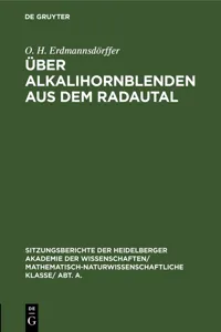 Über Alkalihornblenden aus dem Radautal_cover