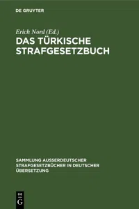 Das türkische Strafgesetzbuch_cover