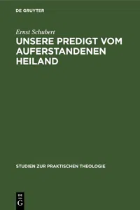 Unsere Predigt vom auferstandenen Heiland_cover