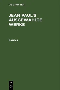 Jean Paul: Jean Paul's ausgewählte Werke. Band 5_cover