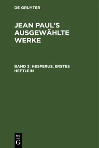 Hesperus, erstes Heftlein_cover