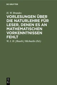 Vorlesungen über die Naturlehre für Leser, denen es an mathematischen Vorkenntnissen fehlt_cover