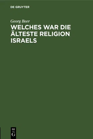 Welches war die älteste Religion Israels