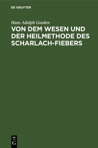 Von dem Wesen und der Heilmethode des Scharlach-Fiebers_cover