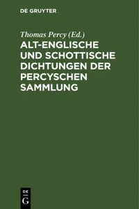 Alt-englische und schottische Dichtungen der Percyschen Sammlung_cover