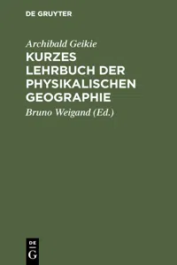 Kurzes Lehrbuch der physikalischen Geographie_cover