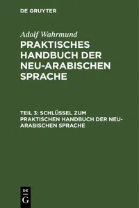 Schlüssel zum Praktischen Handbuch der neu-arabischen Sprache_cover