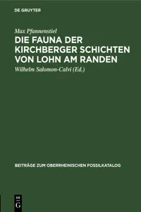 Die Fauna der Kirchberger Schichten von Lohn am Randen_cover