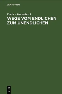 Wege vom Endlichen zum Unendlichen_cover