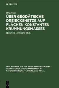 Über geodätische Dreiecksnetze auf Flächen konstanten Krümmungsmaßes_cover