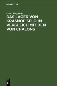 Das Lager von Krasnoe Selo im Vergleich mit dem von Chalons_cover