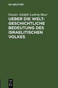 Ueber die weltgeschichtliche Bedeutung des israelitischen Volkes_cover