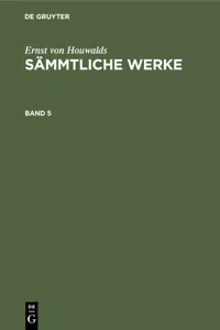 Ernst von Houwalds: Sämmtliche Werke. Band 5_cover