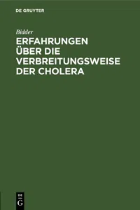 Erfahrungen über die Verbreitungsweise der Cholera_cover