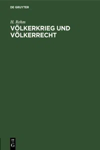 Völkerkrieg und Völkerrecht_cover