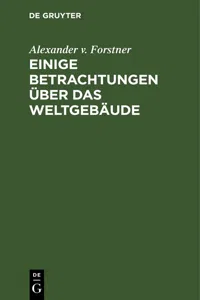 Einige Betrachtungen über das Weltgebäude_cover