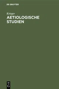 Aetiologische Studien_cover