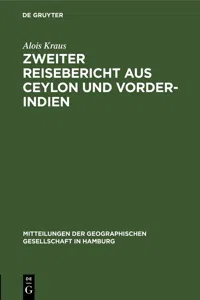 Zweiter Reisebericht aus Ceylon und Vorder-Indien_cover