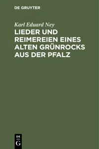 Lieder und Reimereien eines alten Grünrocks aus der Pfalz_cover